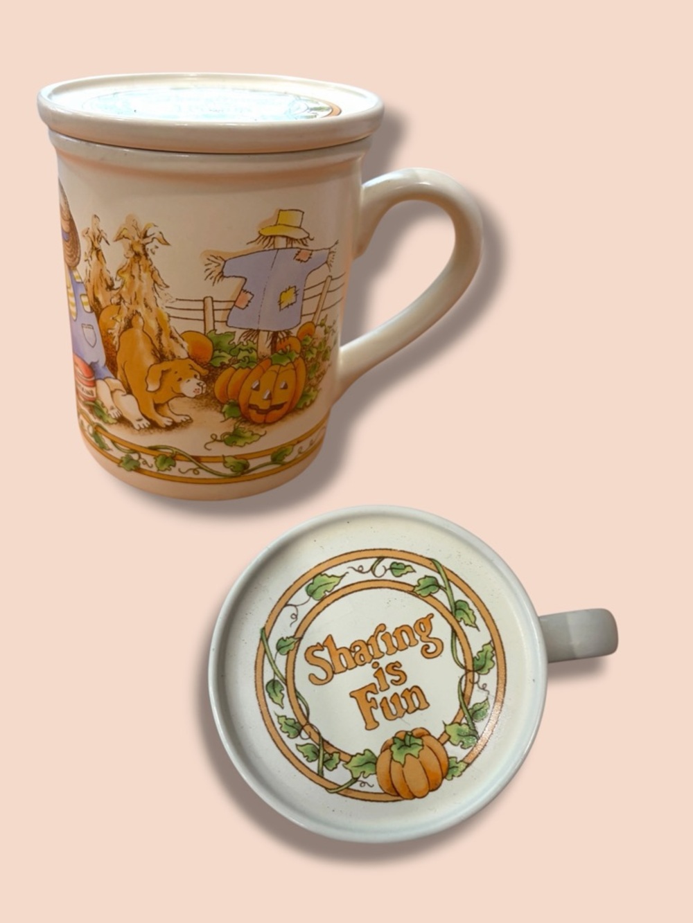 Country Kids “Sharing is Fun” Ceramic Mug & Coaster Set